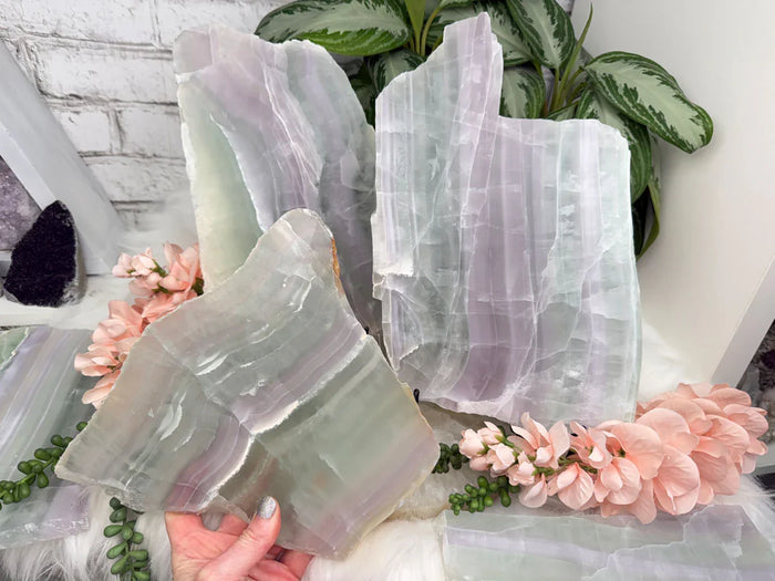 Purple Green Fluorite Slabs