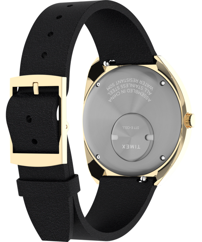 TW2V25400 Q Timex 1972 Reissue 39mm Leather Strap Watch Caseback with Attachment Image
