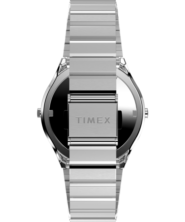 TW2Y06100 Q Timex® 1975 SSQ Digital Reissue 38mm Stainless Steel Bracelet Watch Strap Image