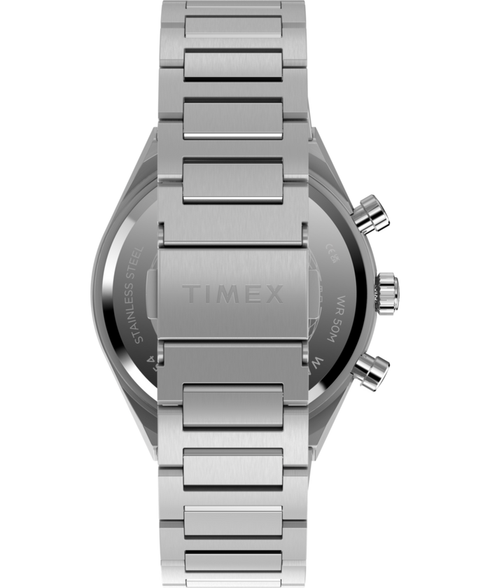 TW2Y55900 Q Timex Continental Chronograph 40mm Stainless Steel Bracelet Watch Strap Image