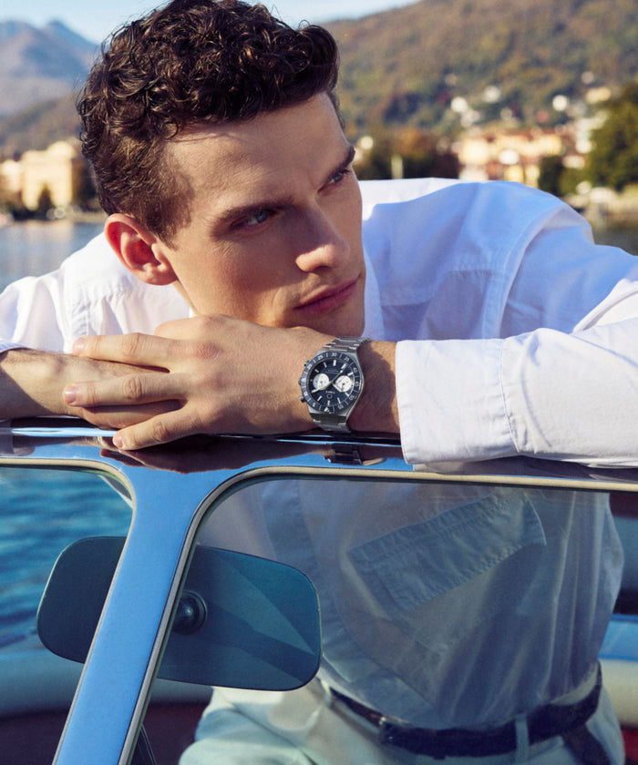 TW2Y55900 Q Timex Continental Chronograph 40mm Stainless Steel Bracelet Watch Collab Additional Image