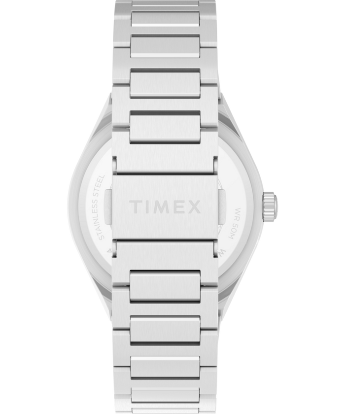 TW2Y35200 Q Timex® Continental Day and Date 39mm Stainless Steel Bracelet Watch Strap Image