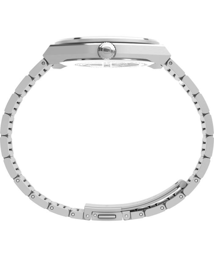 TW2Y25000 Q Timex® Continental Day and Date 39mm Stainless Steel Bracelet Watch Profile Image