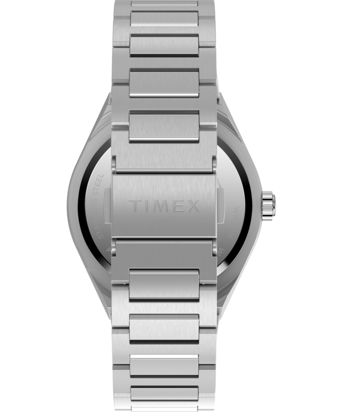 TW2Y12100 Q Timex® Continental GMT 39mm Stainless Steel Bracelet Watch Strap Image