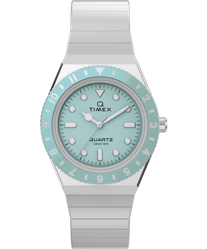 TW2Y77300 Q Timex® Mini 30mm Stainless Steel Expansion Band Watch  Primary Image