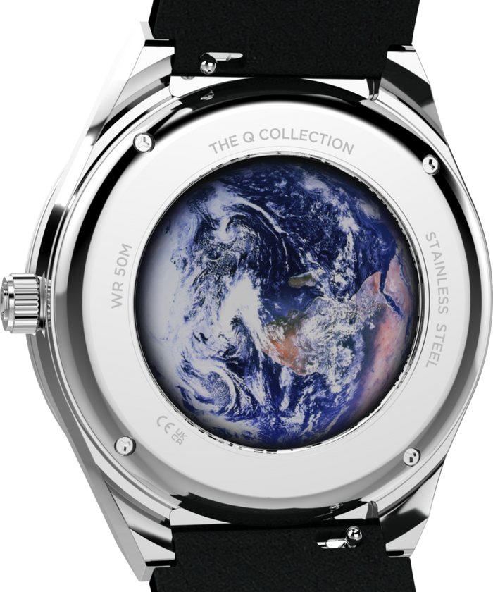TW2Y56800 Q Timex NASA 40mm Leather Strap Watch Caseback Image