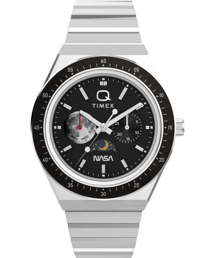 TW2Y56700 Q Timex NASA 40mm Stainless Steel Bracelet Watch Primary Image
