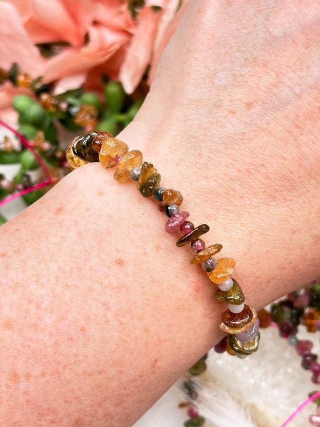 rainbow-tourmaline-bracelet-chip-round-bead