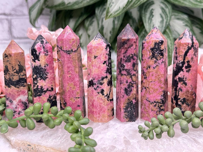 orange-pink-rhodonite-crystals