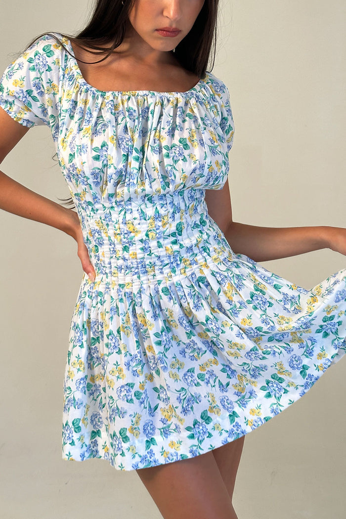 Sadie Mini Dress Coastal Floral