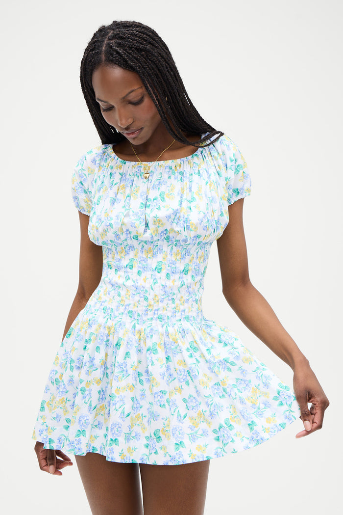 Sadie Mini Dress Coastal Floral