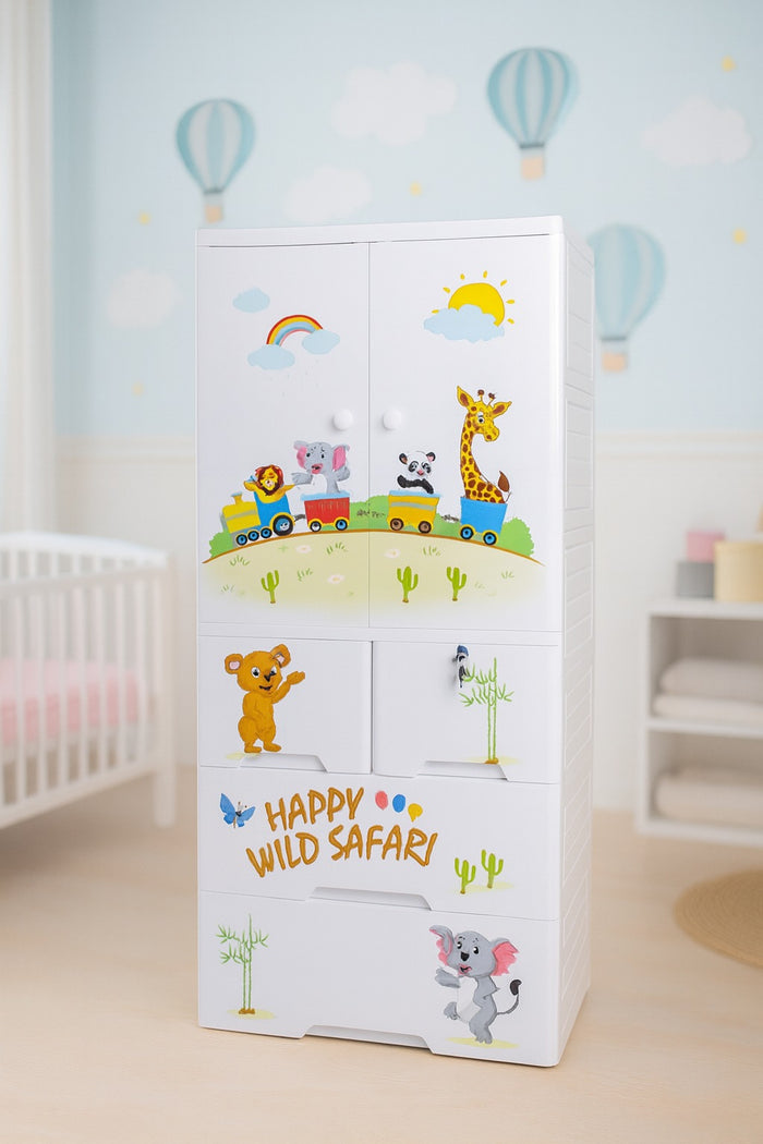 Safari Theme 6 Layer Wardrobe