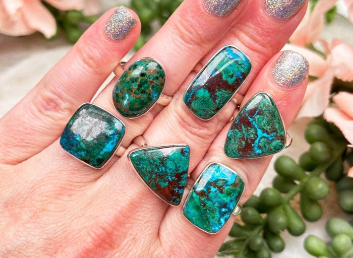 925-silver-malachite-chrysocolla-rings