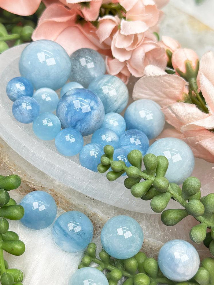 Small Aquamarine Spheres