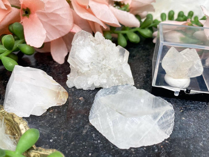 White Calcite Specimens