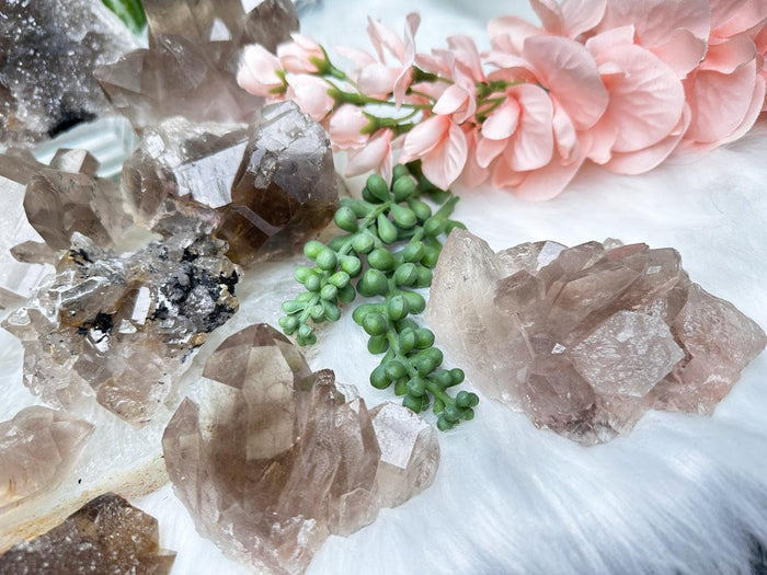 Smoky Quartz Cluster Crystals