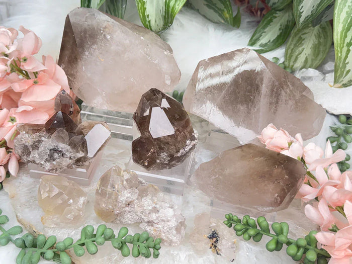 Smoky Quartz & Quartz Clusters