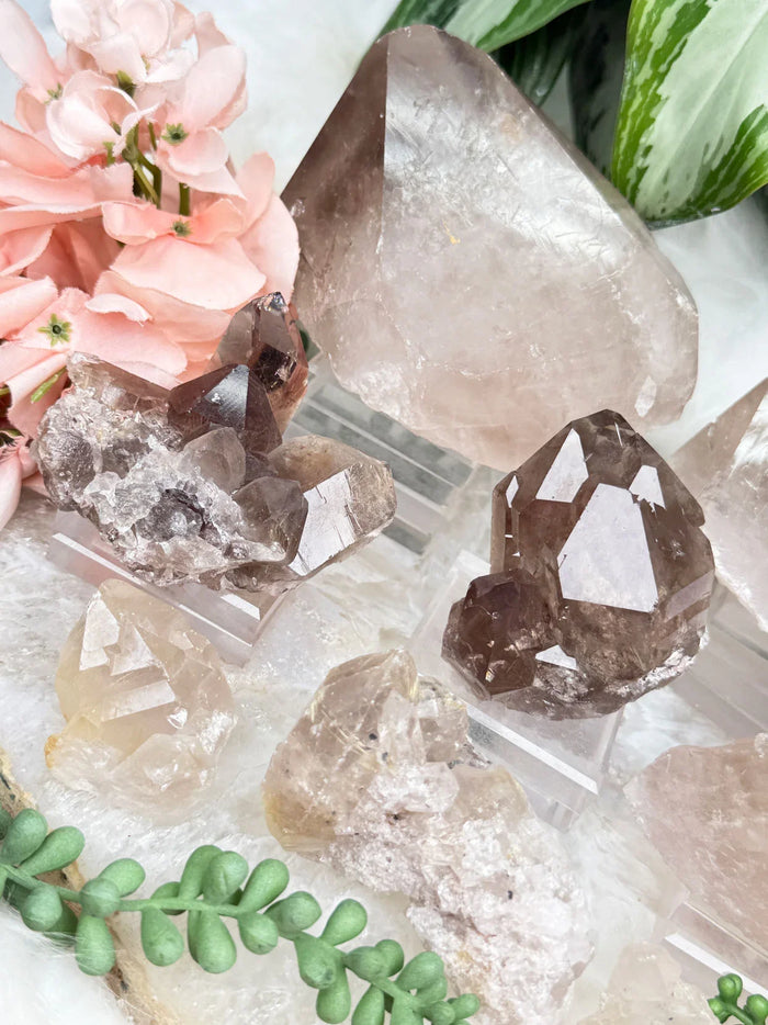 Smoky Quartz & Quartz Clusters
