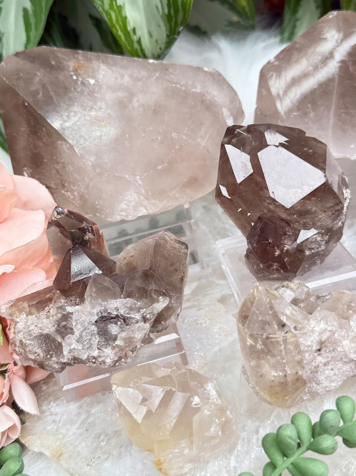 Smoky Quartz & Quartz Clusters