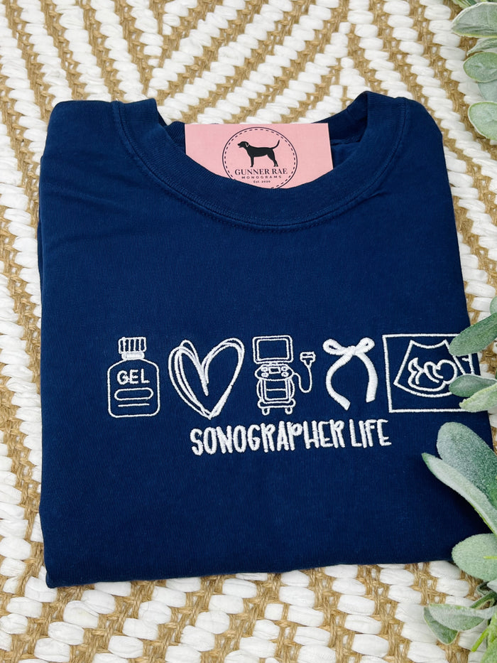 SONOGRAPHER LIFE Embroidered T-shirt or Sweatshirt
