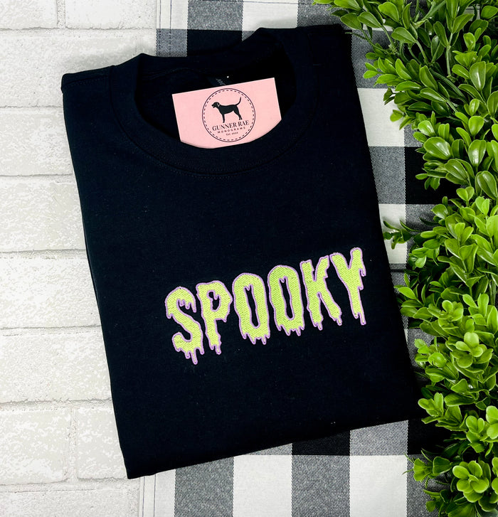 SPOOKY DRIP Embroidered T-shirt or Sweatshirt