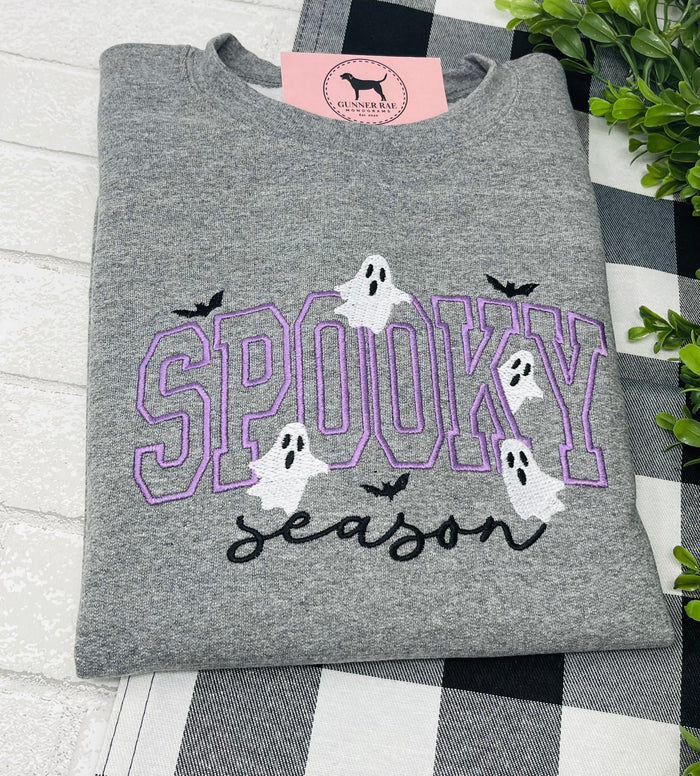 SPOOKY SEASON WITH ICONS Embroidered T-shirt or Sweatshirt