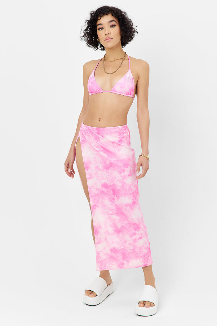 Stacey Terry Maxi Skirt Distorted Pink Dye
