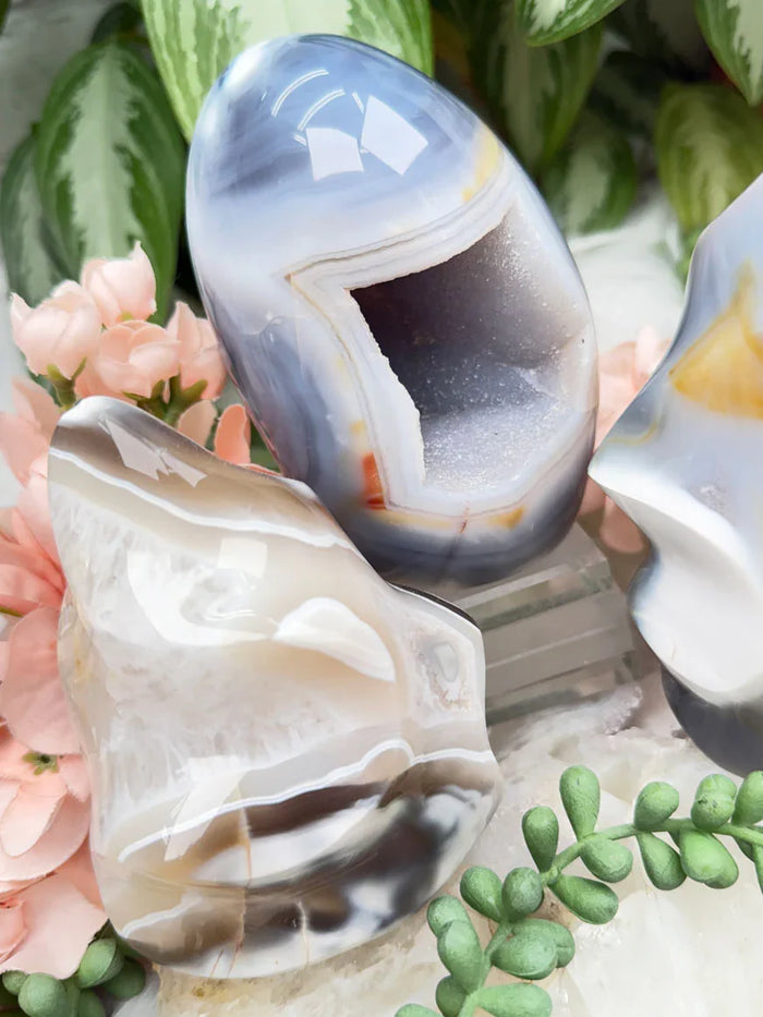 Standing Orca Agate