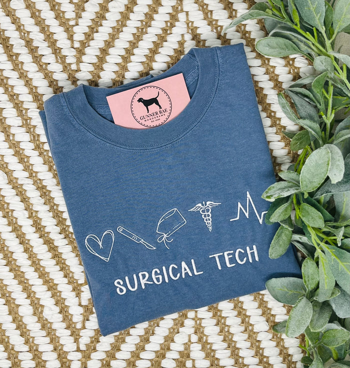 SURGICAL TECH Embroidered T-shirt or Sweatshirt