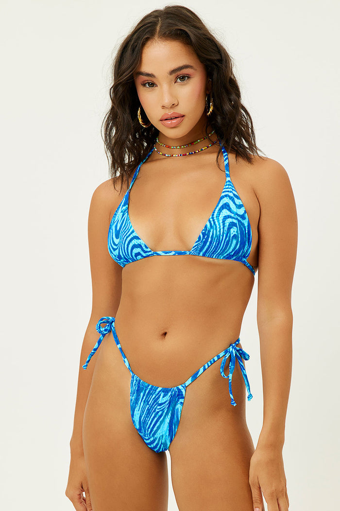 Tia Triangle Bikini Top Electric