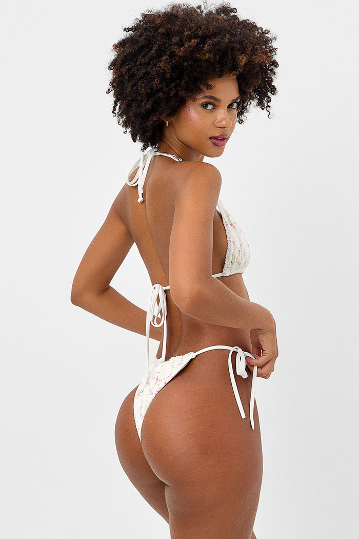 Tia Waffle Day Lily String Bikini Bottom