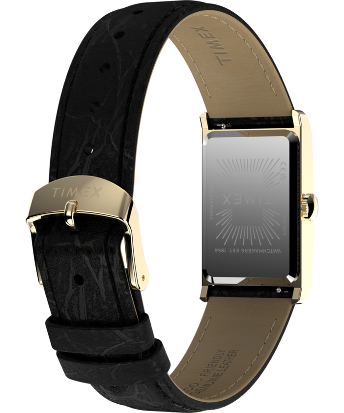 TW2Y56200 Timex 1976 Lexington Reissue 21mm Leather Strap Watch Caseback with Attachment Image