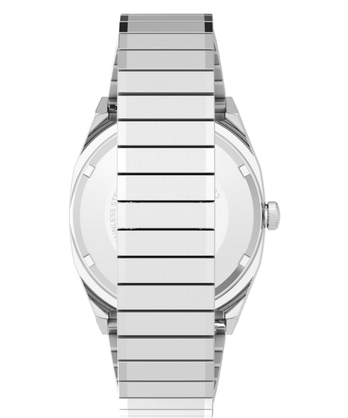 TW2Y66700 Timex® Automatic 1983 E Line 34mm Stainless Steel Expansion Band Watch Strap Image