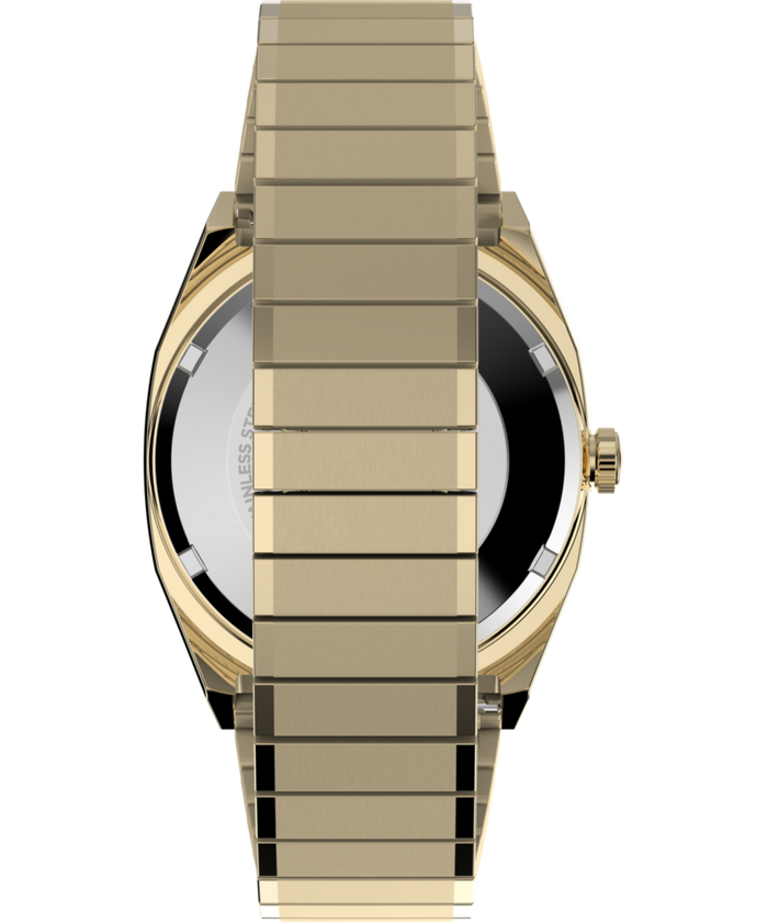 TW2Y07200 Timex® Automatic 1983 E Line Reissue 34mm Gold-Tone Expansion Band Watch Strap Image