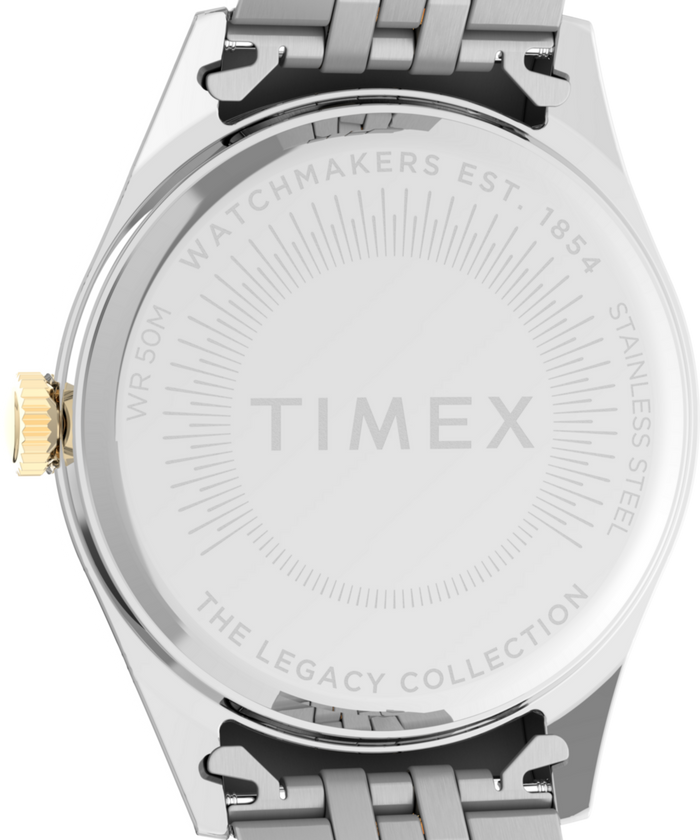 TW2W32100 Timex Legacy 36mm Stainless Steel Bracelet Watch Caseback Image