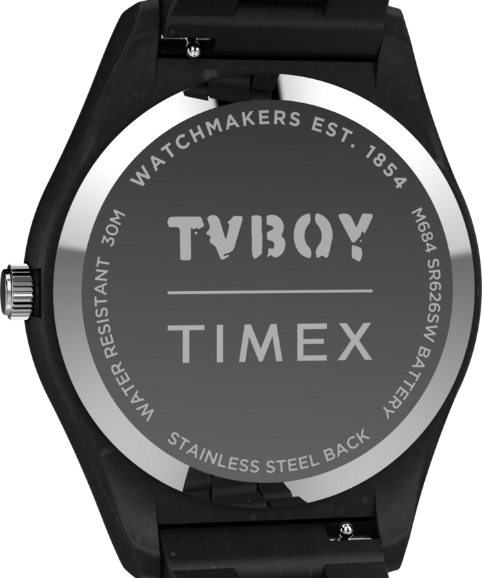 TW2Y46700 Timex Legacy Ocean x TVBOY 42mm #tide Material Bracelet Watch Caseback Image