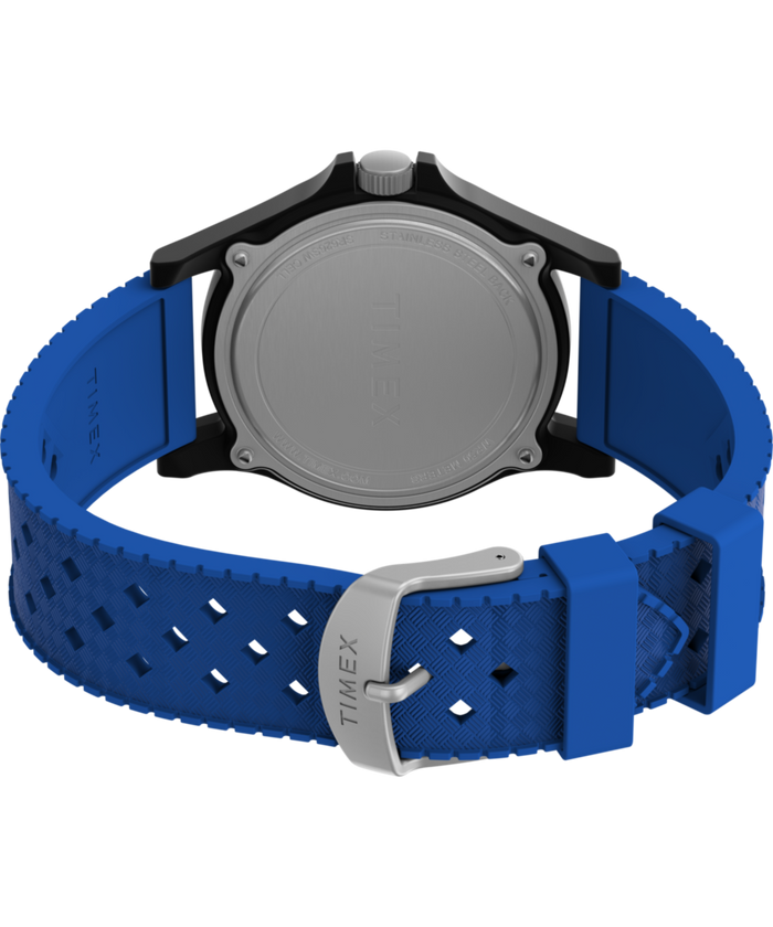 TW2Y13100 Timex Main Street NASA Artemis 40mm Silicone Strap Watch Caseback with Attachment Image