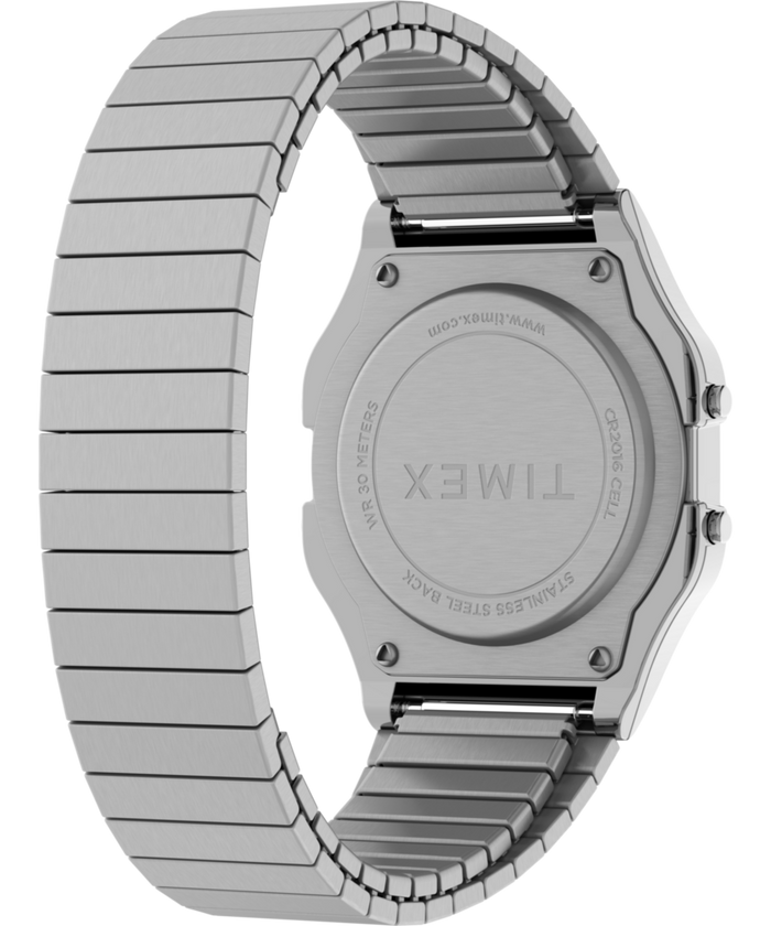 TW2R79100 Timex T80 34mm Stainless Steel Expansion Band Watch Caseback with Attachment Image