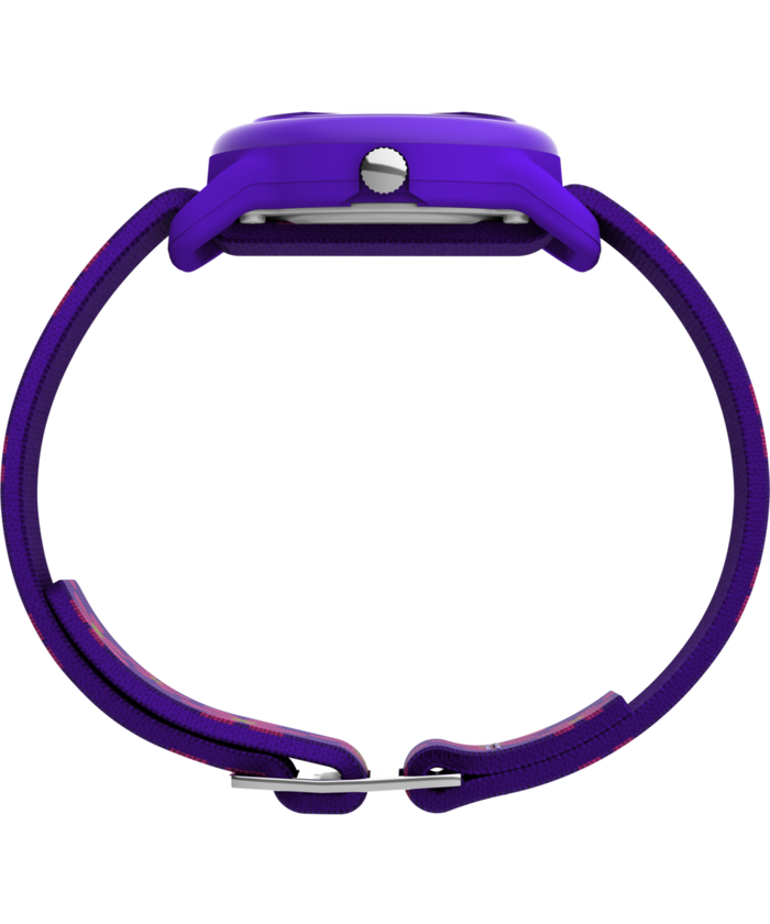 T89022 TIMEX TIME MACHINES® 29mm Purple Floral Elastic Fabric Kids Watch Profile Image