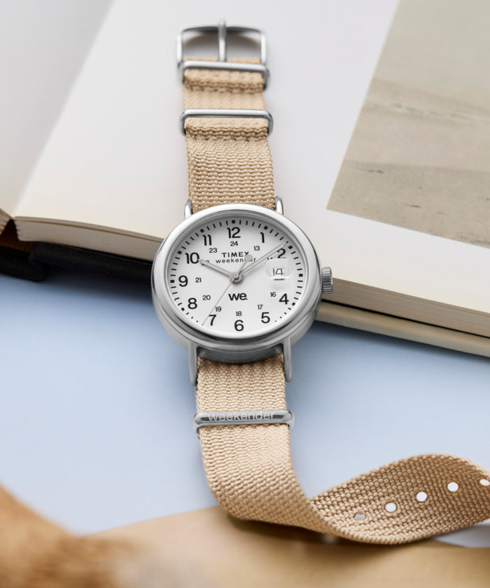 TW2Y09100 Timex Weekender 37mm Fabric Strap Watch Campaign Key Silhouettes (Beauty shots) Image
