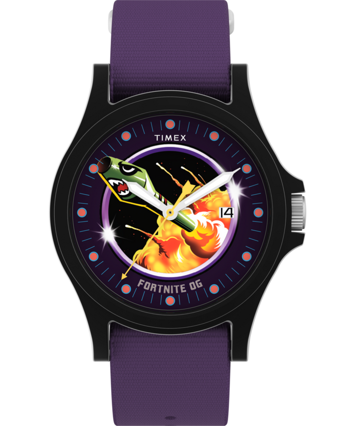 TW2Y46300 Timex x Fortnite Acadia 40mm Fabric Strap Watch Primary Image