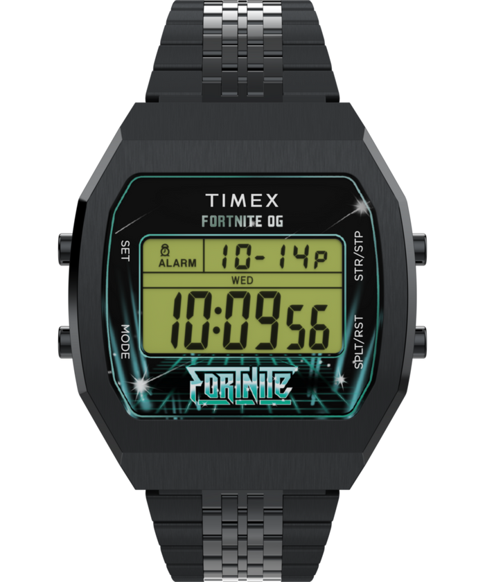 TW2Y46000 Timex x Fortnite T80 36mm Stainless Steel Bracelet Watch Primary Image