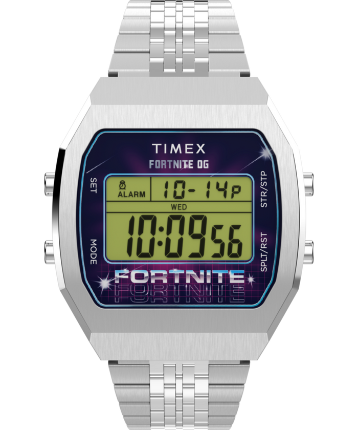 TW2Y46100 Timex x Fortnite T80 36mm Stainless Steel Bracelet Watch Primary Image