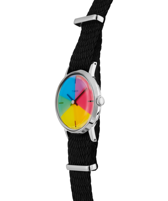 TW2T83100 Timex x Todd Snyder Marlin Hand-Wound 1969 Color Flicks Reissue Caseback with Attachment Image