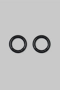 Matte black O-ring carabiner set with two round rings
