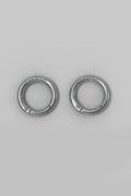 Topologie 20mm O-ring carabiners, matte nickel finish, metal rings with latch gates