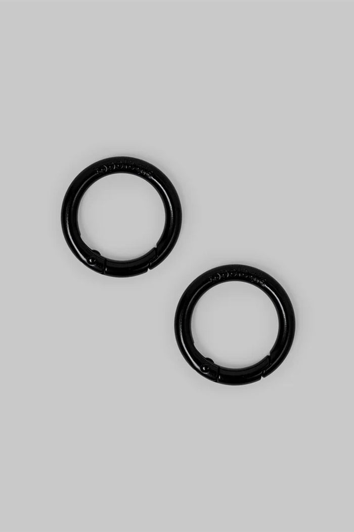 Topologie matte black 25mm O-ring carabiner set of two round rings
