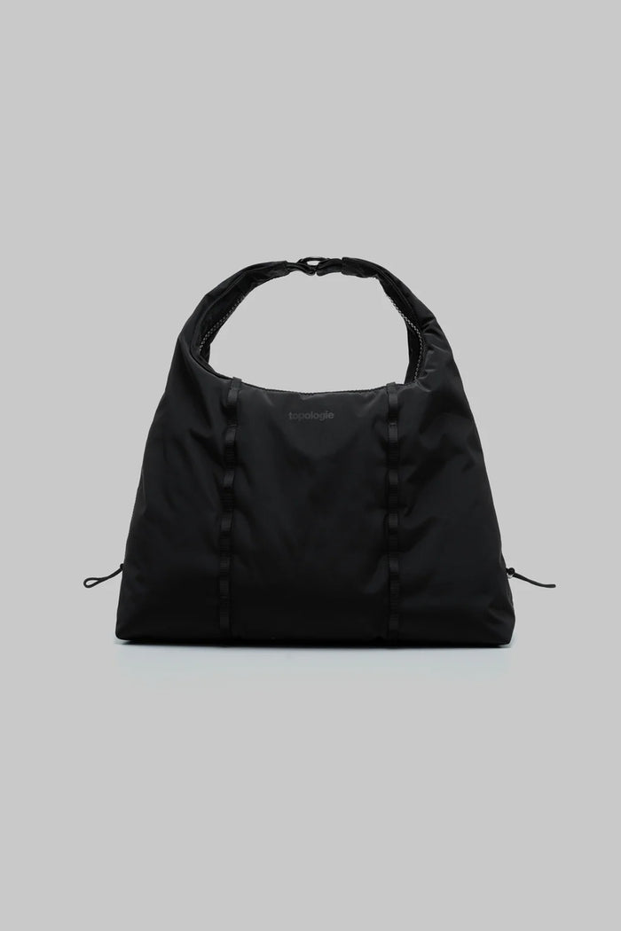 Topologie Cloud Hobo bag small in black with gathered top and side tie cords