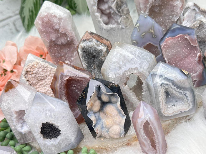 White Druzy Quartz Point