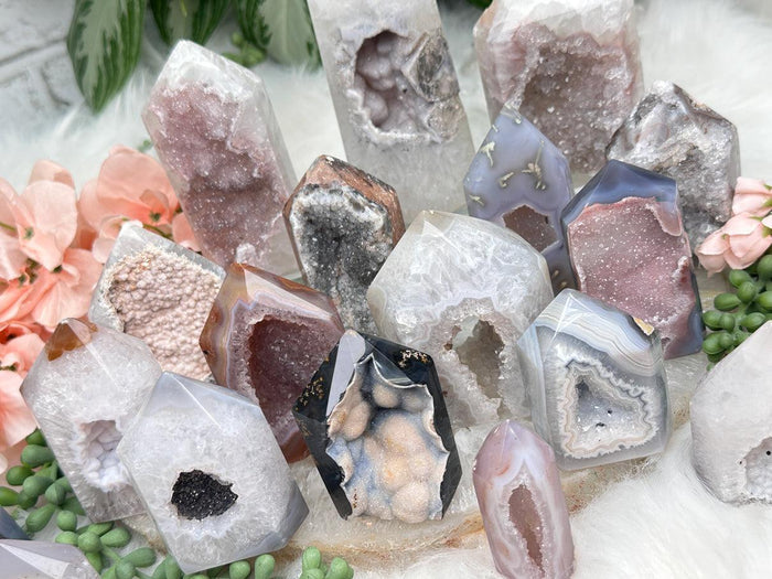 Unique Agate Crystal Points